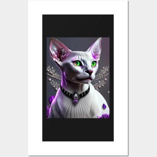 White Beauty Sphynx Posters and Art